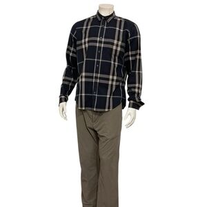 Burberry Brit Men’s Navy Nova Check Button Shirt